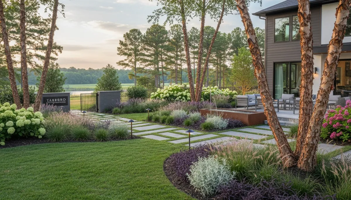 Landscaping crew serving Greenville, NC with professional lawn care and outdoor maintenance services